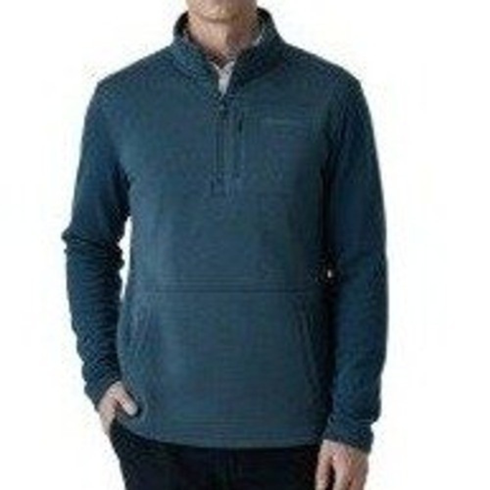 MERRELL Quarter Zip Fleece Sweater Mens Medium‎ Navy Blue Pullover Top Shirt NWT